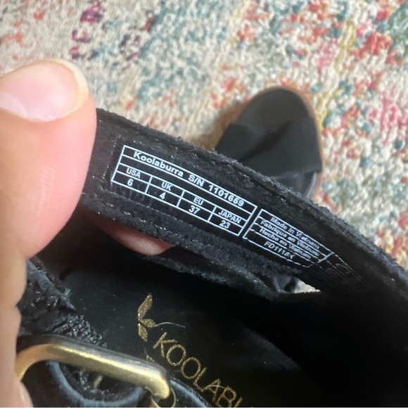 UGG KOOLABURRA Kaiah Pump | Black Suede | Open Toe | Size 6 - Picture 6 of 6